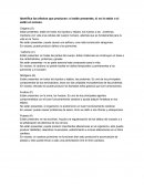 Identifica los efectos que producen los elementos: si están presentes, si no lo están o si están en exceso