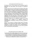 La primera vez que a nivel mundial se dio la procupacion sobre la problemática del medio global