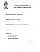 Abastecimiento Optimización del departamento de compras