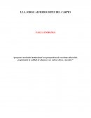 Proyecto curricular institucional con perspectivas de excelente educación, propiciando la calidad de alumnos con valores éticos y morales
