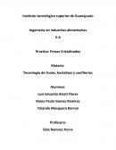 Practica de fresas cristalizadas