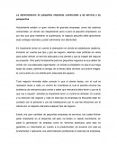 La administración en pequeñas empresas comerciales y de servicio y su perspectiva