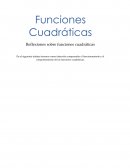 Reflexiones sobre funciones cuadráticas