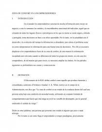 ZONA DE CONFORT EMPRENDEDORES. Página 1