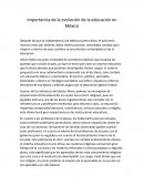 Importancia de la evolución de la educación en México