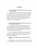 CONTABILIDAD Explique la importancia de la contabilidad en el desarrollo continuo de su carrera profesional