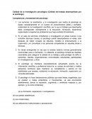 Calidad del trabajo desempeñado por el psicologo