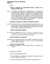 Que es lenguaje de programación JAVA y porque es un lenguaje de Alto nivel?. Página 1