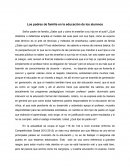 Los padres de familia en la educación de los alumnos.