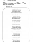 Comprensión lectora: poema
