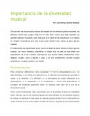 La gran Importancia de la diversidad musical
