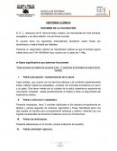 HISTORIA CLÍNICA: RESUMEN DE LA VALORACIÓN