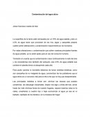 Contaminación de nuestra agua potable