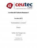 Gestión del Talento Humano I “Gestionándose a sí mismo”