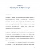Estrategias de Aprendizaje. Ensayo