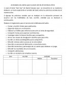 Actividades de análisis para la sesión del día 20 de Marzo 2014