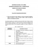 TALLER DE PLANEACION ESTRATEGICA Tabla 1. Cualidades a evaluar