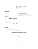 Análisis financiero. Gerencia General