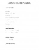 INFORME DE EVALUACIÓN PSICOLÓGICA.