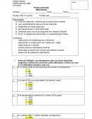 Prueba semestral de matemáticas.