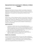 Representación de experimento utilizando el método científico