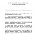 Ensayo administracion publica en venezuela