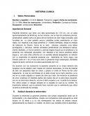 HISTORIA CLÍNICA. Caso práctico.