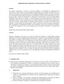 La gran Implementacion de base de datos en android. Página 1
