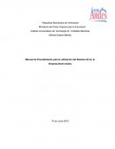 El Manual de Procedimiento para la utilización del Sistema A2 en la Empresa Nutrí Andes