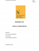 Costos y presupuestos: Obras de constuccion