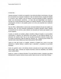 Carta al lector. Página 1