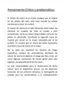 Pensamiento descriptivo y problematico