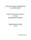 Titulo: Batallas en el desierto