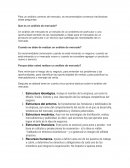 Analisis correcto del mercado