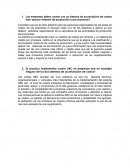 Las empresas deben contar con un sistema de acumulación de costos bien sea por órdenes de producción o por procesos?