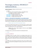 Psicología evolutiva: INFANCIA Y ADOLESCENCIA.