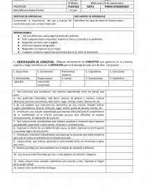 Prueba de Lenguaje y Comunicación. OBJETIVOS DE APRENDIZAJE. Página 1