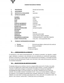 EXAMEN PSICOLOGICO FORENCE. Página 1