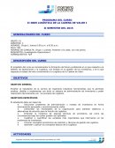 PROGRAMA DEL CURSO LOGÍSTICA DE LA CADENA DE VALOR
