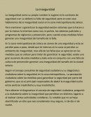 Postura personal La inseguridad