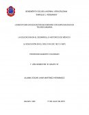 LA EDUCACION EN EL DESARROLLO HISTORICO DE MÉXICO I LA EDUCACIÓN EN EL SIGLO XIX (DE 1821 A 1867)