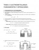ELECTROMETALURGIA: FUNDAMENTOS Y OPERACIONES