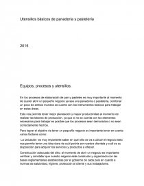 Utensilios basicos de panificacion. Página 1
