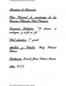 Plan Nacional de enseñanza de las Ciencias Naturales Nivel Primario