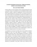 UN NUEVO PARADIGMA DE EDUCACION Y FORMACION INTEGRAL DIRIGIDA HA UNA SOCIEDAD EN CRISIS.