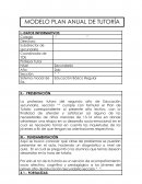 MODELO PLAN ANUAL TUTORIA