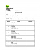 Acta de entrega formal de los repuestos o piezas