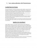 Los antecedentes del feminismo.