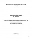 CONSTRUCCIÓN AUXILIATURA INDIGENA, CASERÍO PATULUP, SAN BARTOLOMÉ JOCOTENANGO