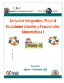 Actividad integradora Ecuaciones